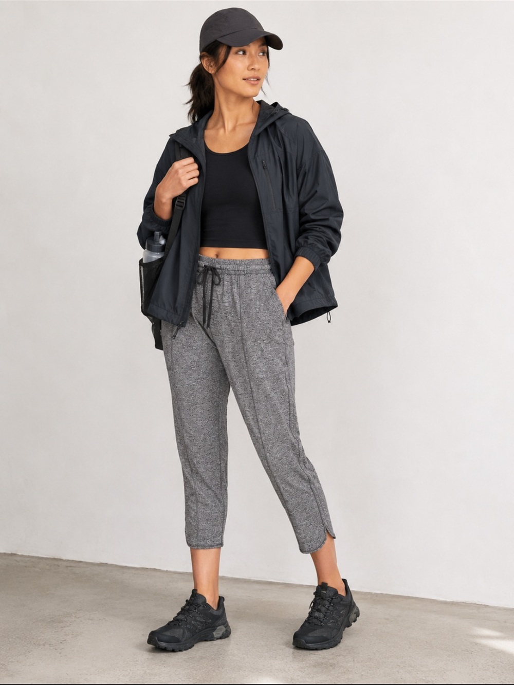 Lululemon Final Play Crop 23" Heather black size 6